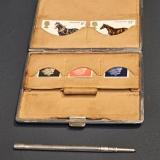 Antique Silver Note and Stamp Case with Pen by Williams Comyns