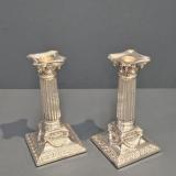Antique Pair of Edwardian Silver Candlesticks