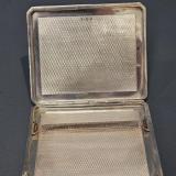 Antique Unusual Engine Turned Inside And Out Silver Cheroot Case by D P Martin