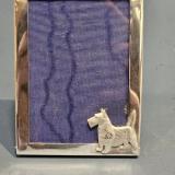 Antique George V Silver Scottie Dog Motif Photo Frame by Sanders and Mackenzie