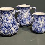 Antique Set of 3 Victorian Losol Ware Jugs by Keeling and Co