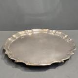 Heavy 13" Dublin Silver Salver at Sturmans Antiques by Jewellery & Metal Manufacturing Company Of Ireland Dublin