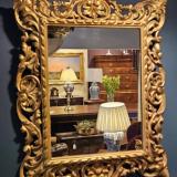 Antique Victorian Timber Gilt Florentine Mirror