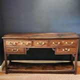Antique George III Oak Open Pot Board Dresser