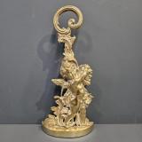 Antique Victorian Cast Brass Cherub Door Stop