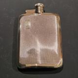 Antique Extra Large 10 Troy oz Engine Turned Hip Flask by James Dixon of Sheffield