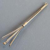Antique 9ct Gold Engine Turned Telescopic Cocktail Stirrer by S J Rose of Sheffield