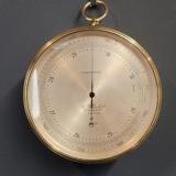 Antique Victorian Brass Marine Barometer by Thomas Wheeler of London