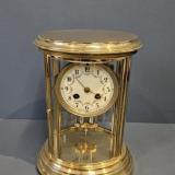 Antique Victorian Oval Cased Four Glass Mantel Clock 
