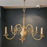 Antique Edwardian Six Arm Chandelier