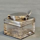 William IV Silver Topped Travelling Ink Well by Archibald Douglas of London