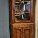 Antique George III Oak Floor Standing Corner Cupboard