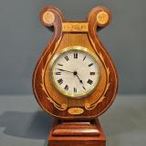 Antique Fine Quality Swiss Inlaid Mantel Clock