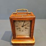 Antique Victorian Inlaid Rosewood Bell Chiming Mantel Clock