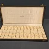 Antique Set of 12 Norwegian Silver Pastry Forks by David Anderson