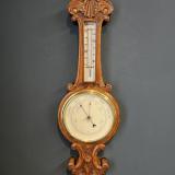 Antique Victorian Small Proportion Banjo Barometer