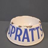 Antique Spratt's Edwardian Large Blue and White Enamel Dog Bowl at Sturmans Antiques dog bowl for sale