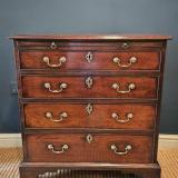 Antique George III Mahogany Chest with Brushing Slide