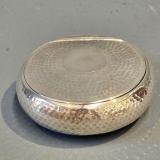 Antique Planished Silver Tobacco Box by A & J Zimmerman of Birmingham at Sturmans Antiques silver for sale