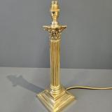 Antique Brass Corinthian Column Table Lamp at Sturmans Antiques brass lamp for sale