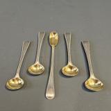 Antique Set of Six Mid Victorian Silver Condiment Spoons