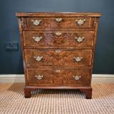 Antique Walnut Bachelors Chest at Sturmans Antiques Antique furniture chest for sale