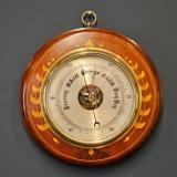 Antique Edwardian Inlaid Mahogany Barometer at Sturmans Antiques barometer for sale