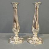 Antique Art Nouveau Silver Candlesticks by Richard Richardson of Birmingham at Sturmans Antiques candlesticks for sale