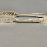 Antiques Pair of Silver Asparagus Tongs by Josiah Williams & Co of London at Sturmans Antiques silver for sale