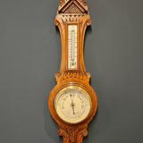 Antique Victorian Oak Banjo Barometer at Sturmans Antiques barometers for sale 