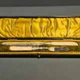 Antique Silver and Mother of Pearl Fruit Desert servers by Levesley Bros. of Sheffield at Sturmans Antiques silver for sale 