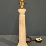 Antique Edwardian Marble Reeded Column Table Lamp at Sturmans Antiques Lamps for sale