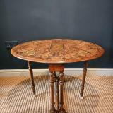Antique Victorian Inlaid Burr Baby Walnut Sutherland Table at Sturmans Antiques furniture for sale