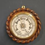 Antique Victorian Oak Rope Twist Case Ships Barometer at Sturmans Antiques barometers for sale