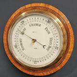 Antique Edwardian Dublin Walnut Cased Aneroid Barometer by Weir & Sons of Dublinat Sturmans Antiques Barometer for sale