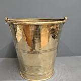 Antique Georgian Brass Campaign Bucket at Sturmans Antiques metalware for sale
