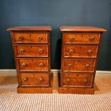 Antique Matching Pair of Victorian Walnut Bedside Chests at Sturmans Antiques furniture for sale