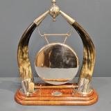 Antique Mid Victorian Highland Cattle Horn Dinner Gong at Sturmans Antiques desktop antiques for sale 