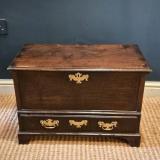 Antique George II Oak Coffer Bach at Sturmans Antiques furniture for sale