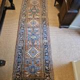 Antique 10' 6" Persian Wool Runner Rug at Sturmans Antiques rugs for sale