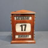 Antique Edwardian Mahogany Perpetual Desk Calendar at Sturmans Antiques calendar for sale