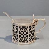 Antique 5.5 Troy Oz Silver Mustard Pot By Edward & John Barnard of London at Sturmans Antiques silver for sale