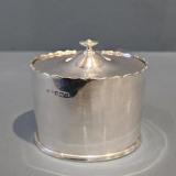Antique Silver Tea Caddy by Lee & Wigfull of Sheffield at Sturmans Antiques silver for sale