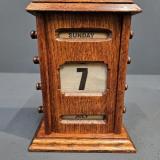 Antique Edwardian Golden Oak Perpetual Desk Calendar at Sturmans Antiques calendar for sale