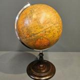 Antique Geographia 10" Paper Mache Globe at Sturmans Antiques globe for sale