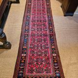 Antique 10' 6" Persian Pure Wool Runner Rug at Sturmans Antiques rug for sale
