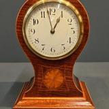 Antique Edwardian Mahogany Balloon Clock at Sturmans Antiques clocks for sale