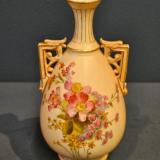 Antique Edwardian Royal Worcester Blush Twin Handle Vase at Sturmans Antiques ceramic for sale