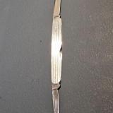 Antique George V Engine Turned Silver Pen Knife by C W Fletcher & Sons of Sheffield at Sturmans Antiques silver for sale
