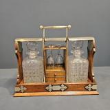 Antique Victorian Oak Tantalus at Sturmans Antiques tantalus for sale